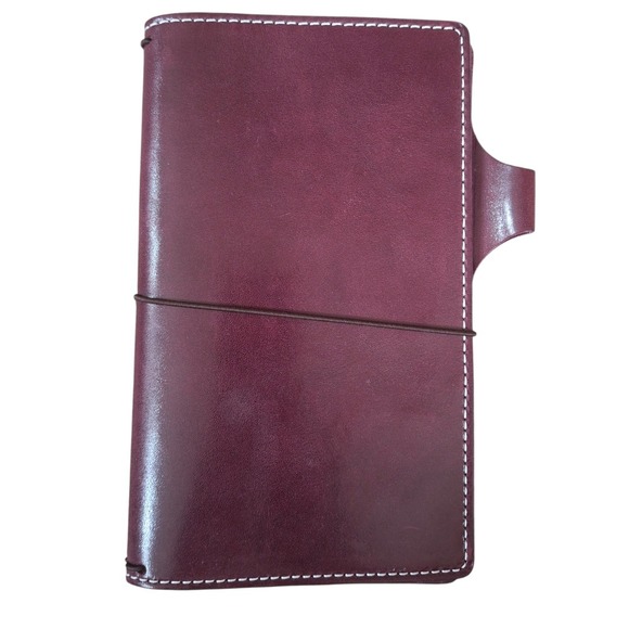 Chic Sparrow Maplewood Narrow Burgundy Leather Traveler's Notebook Cover - Picture 2 of 4